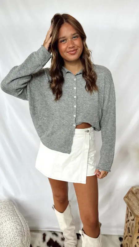 The Piper Cardigan - Grey